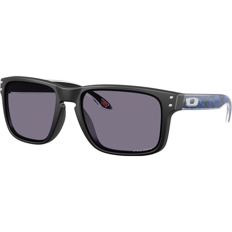 Oakley Holbrook Matte Black and Blue Aurora/Prizm Grey