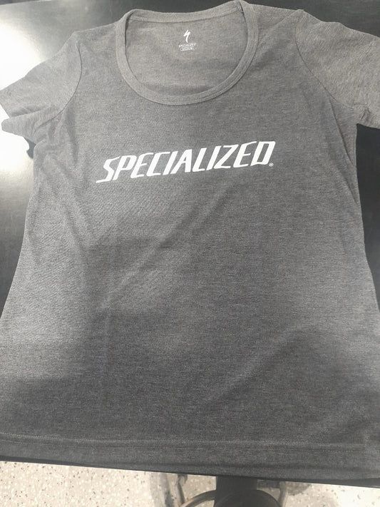 SPECIALIZED PODIUM TEE WMN CHAR HTHR/WHT L