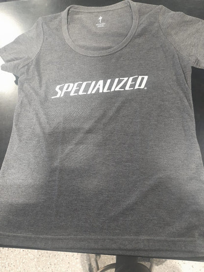 SPECIALIZED PODIUM TEE WMN CHAR HTHR/WHT L